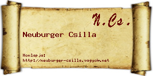 Neuburger Csilla névjegykártya